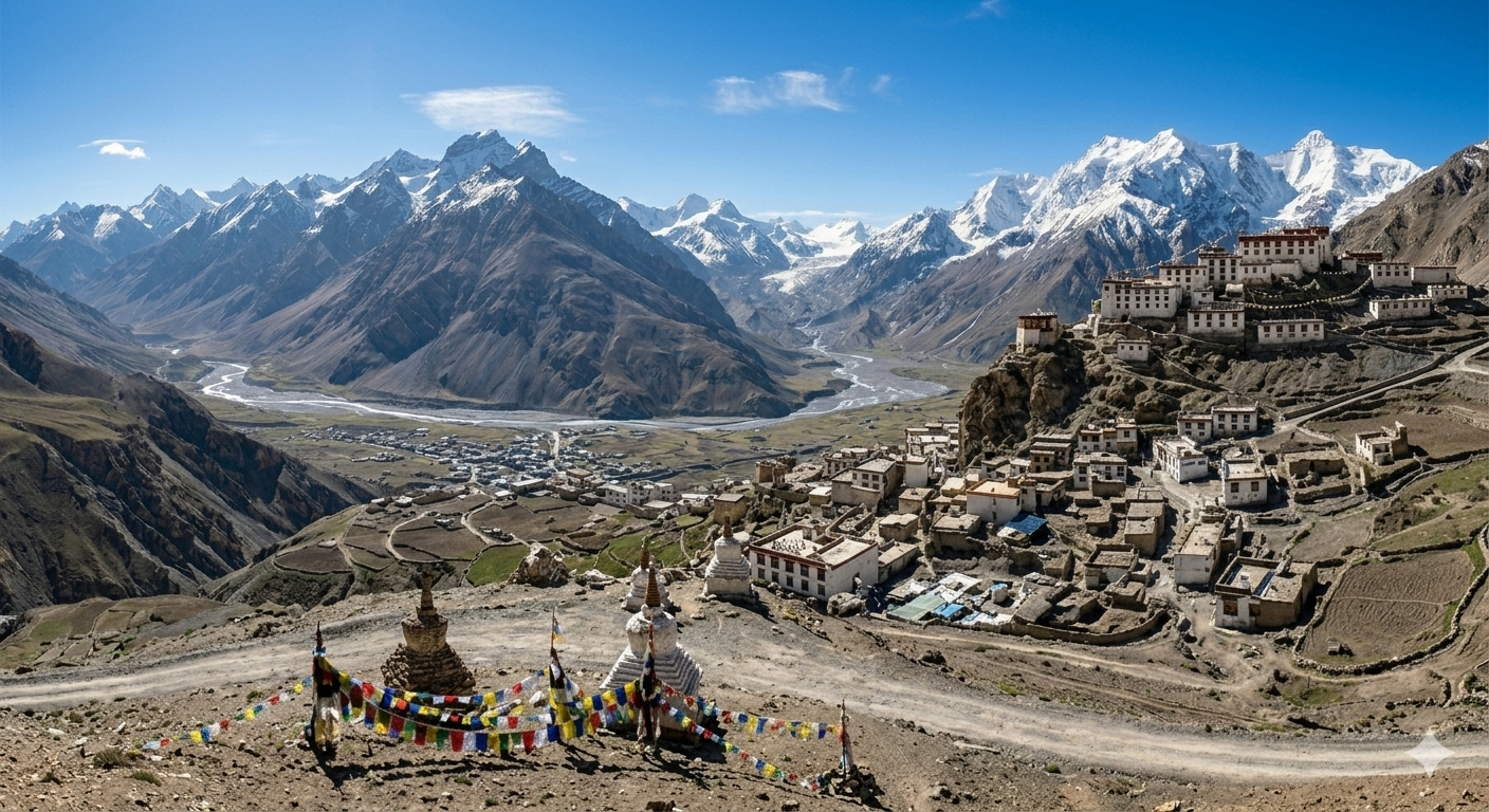 Kaza town landscape, Spiti Valley tour package.